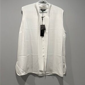 Misook Sleeveless tie blouse